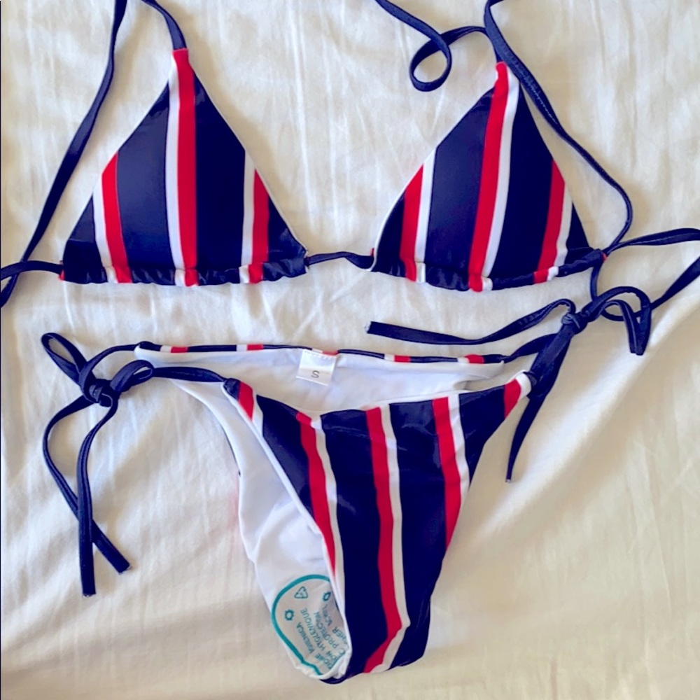 New with protection! Boarder color navy swimsuit